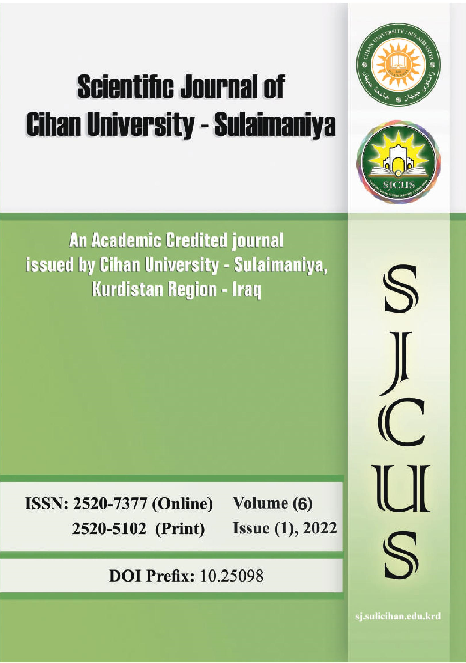 Scientific Journal of Cihan University – Sulaimanyia (SJCUS)